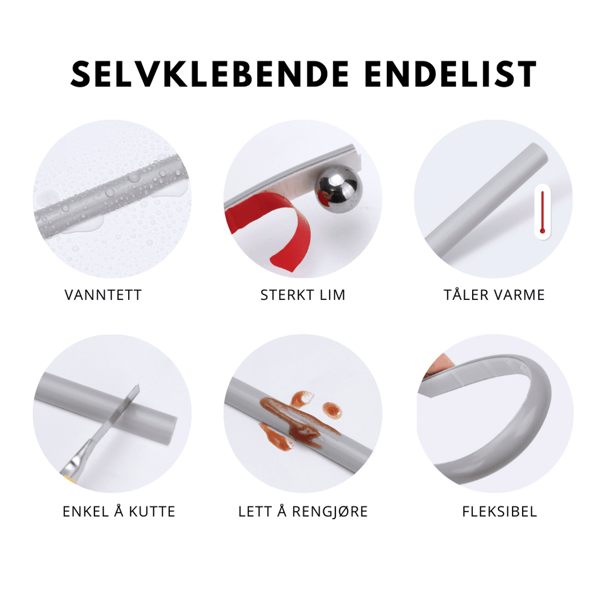 Selvklebende endelist grå