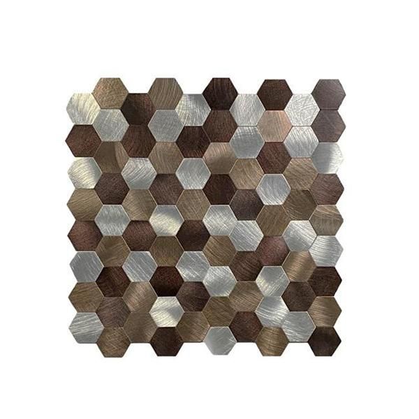 Hovedbilde 10-pk Bronse selvklebende veggfliser