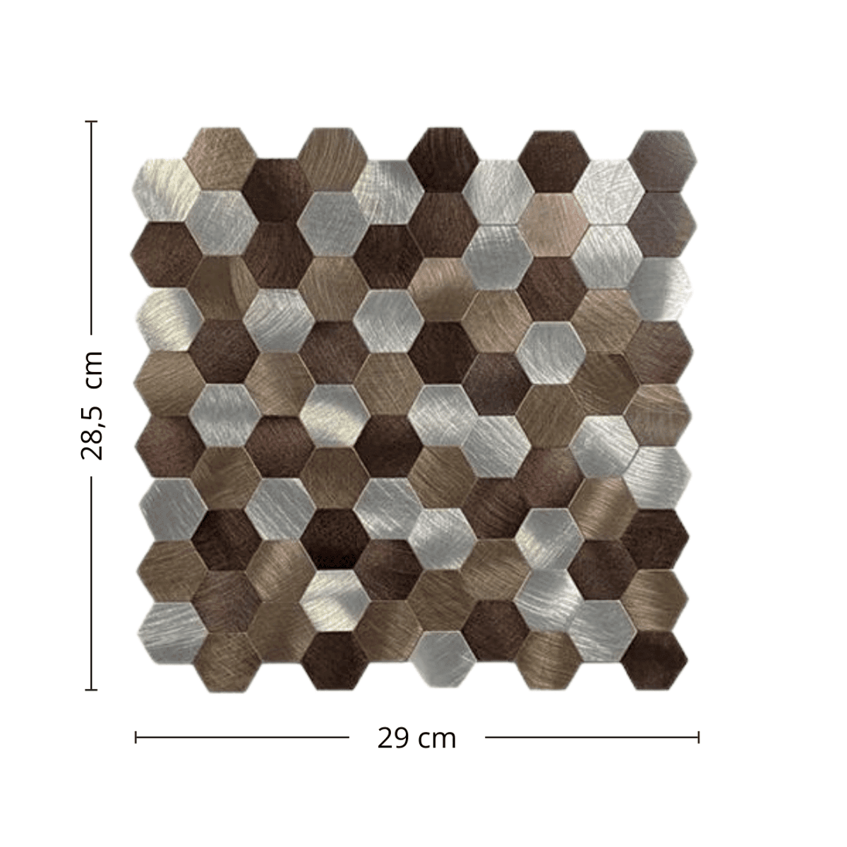 10-pk Bronse selvklebende veggfliser